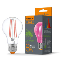 LED žárovka GROW PLANT Fytolampa 8W 4xCOB Filament E27 300lm