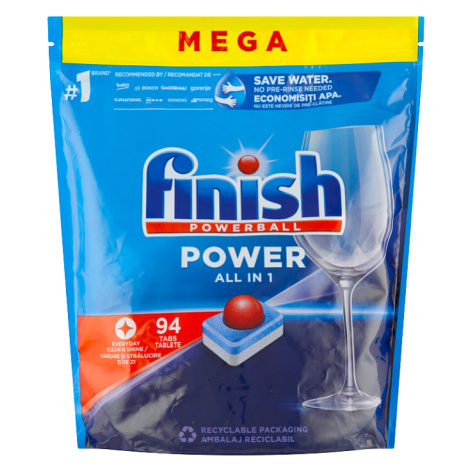 Finish Powerball Power All in 1 tablety do myčky nádobí 94 ks 1504g