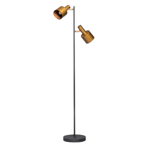 Designová stojací lampa černá se 2 zlatými skvrnami - Conter ETH