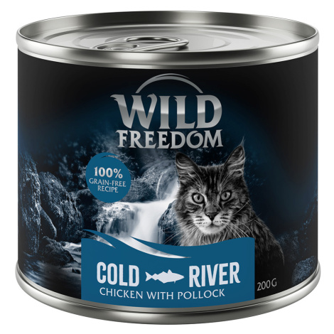 Výhodná balení 12 x 200 g - Cold River - treska & kuře Wild Freedom