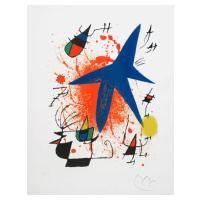 Umělecký tisk Modrá hvězda, 1972, Joan Miró, 60 × 80 cm