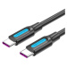 Kabel Vention USB-C 2.0 to USB-C 5A Cable COTBG 1.5m Black PVC