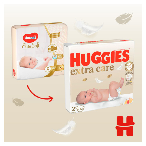 HUGGIES® Extra Care pleny jednorázové 2 (3-6 kg) 82 ks