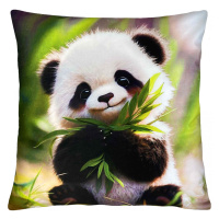 Dekorační polštář s motivem  -  PANDA 40x40 cm Mybesthome Varianta: Povlak na polštář s výplní, 