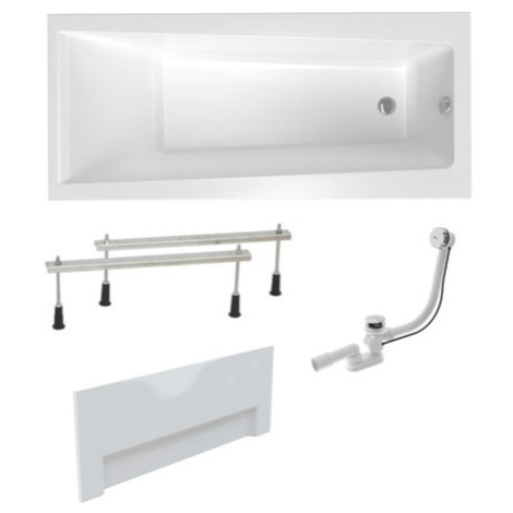 Obdélníková vana Laguna Idea Plus 160x75 cm akrylát levá i pravá SIKOID1600ANPC