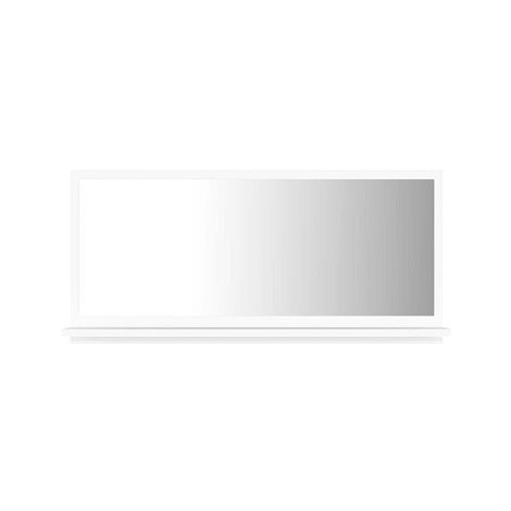 Koupelnové zrcadlo bílé 80×10,5×37 cm dřevotříska 804571 SHUMEE