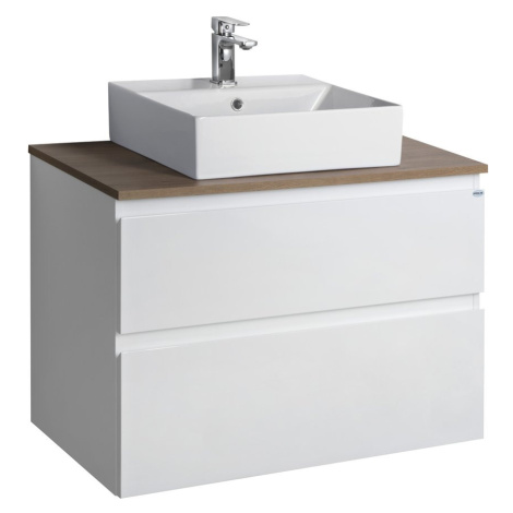 ALTAIR sestava koupelnového nábytku, š. 87,1 cm, bílá/dub emporio AI290-01 AQUALINE