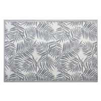 Oboustranný venkovní koberec s motivem palmových listů ve světle šedé barvě 120 x 180 cm KOTA, 1