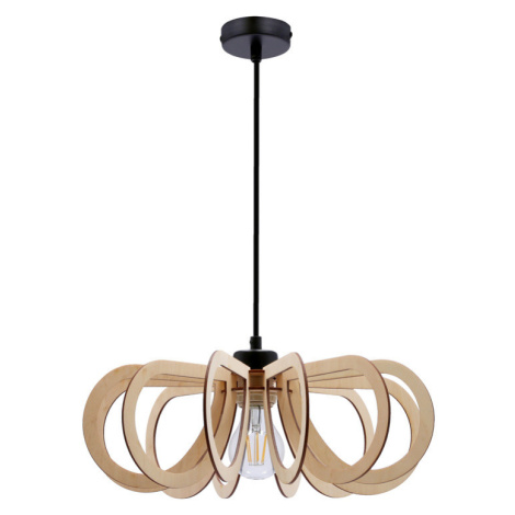 Závěsná lampa Eco 5 1x40W E27 dřevěné stínidlo CANDELLUX