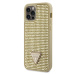 Guess Rhinestones Triangle Metal Logo kryt pro iPhone 12/12 Pro zlatý