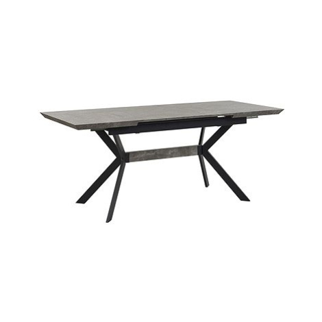 Rozkládací jídelní stůl 140/180 x 80 cm šedý s černou BENSON, 245001 BELIANI