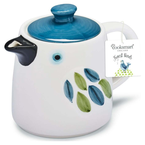 Modro-bílá keramická konvice na čaj Forest Birds – Cooksmart ®