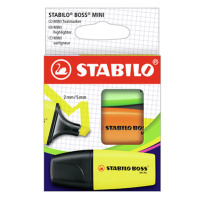 STABILO - Zvýrazňovač - BOSS MINI - 3 ks balení - žlutá, oranžová, zelená