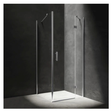 OMNIRES MANHATTAN obdélníkový sprchový kout s křídlovými dveřmi, 110 x 90 cm chrom / transparent