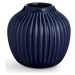 Tmavě modrá kameninová váza Kähler Design Hammershoi, ⌀ 13,5 cm