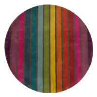 Flair Rugs koberce Ručně tkaný kusový koberec Illusion Candy Multi kruh - 160x160 (průměr) kruh 