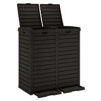 vidaXL Venkovní odpadkový koš černý 78 x 41 x 86 cm polypropylen
