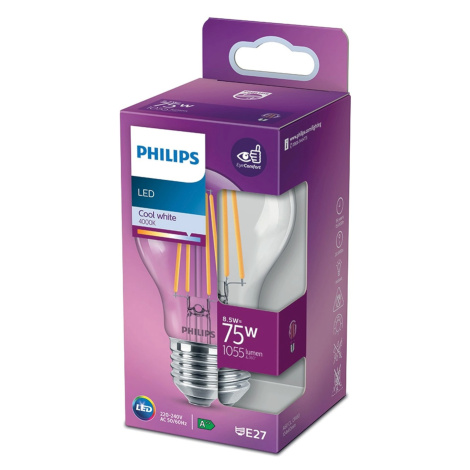 Philips Classic LED žárovka E27, 8,5 W, 1055 lm, 4000 K