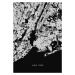 Mapa New york  Black, Studio Collection, 26.7 × 40 cm