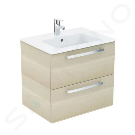 Ideal Standard Skříňka s umyvadlem 610x450 mm, 2 zásuvky, dekor dub pískový K2979OS