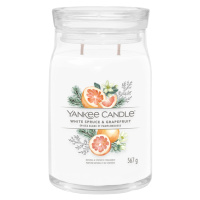 YANKEE CANDLE Signature Vonná svíčka velká 2 knoty White Spruce & Grapefruit 567 g