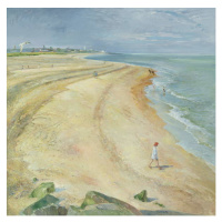 Obrazová reprodukce The Curving Beach, Southwold, 1997, Timothy Easton, 40 × 40 cm