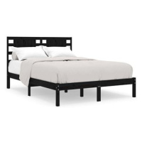 Rám postele černý masivní dřevo 180 × 200 cm Super King, 3104237