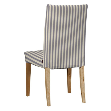 Dekoria Potah na židli IKEA  Henriksdal, krátký, tmavě modrá - bílá - pruhy, židle Henriksdal, Q