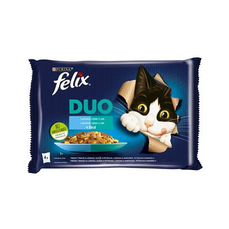 Felix Fantastic DUO treska a losos, losos a sardinky, sleď a pstruh, pstruh a makrela 4 x 85 g