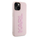 Karl Lagerfeld hard silikonové pouzdro iPhone 15 6.1" pink 3D Rubber Glitter Logo