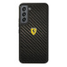 Ferrari FEHCS22MFCAK hard silikonové pouzdro Samsung Galaxy S22 PLUS 5G Black On Track Real Carb