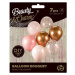 B&C růžová a měděná balonová kytice, 7 ks.