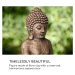 Blumfeldt Gautama, zahradní socha, 43 x 61 x 34 cm, fibreclay, hnědá