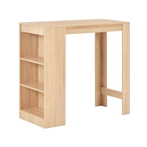 Barový stůl s regálem dubový 110x50x103 cm SHUMEE