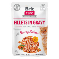 Brit Care Cat filety v omáčce s lososem 6 × 85 g