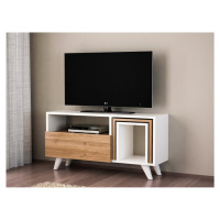 TV stolek NOVELLA 51x90 cm bílá/hnědá