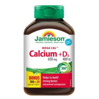 Jamieson Mega Cal™ vápník 650mg s vitamínem D3 400 IU 120 tablet