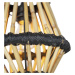 Orientální závěsné svítidlo bambusové s černým kulatým 3-světlem - Evalin