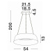 NOVA LUCE závěsné svítidlo ALBA černý hliník šampaň a zlatá LED 50W 230V 3000K IP20 stmívatelné 