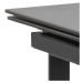 Dkton Jídelní stůl rozkládací Neema 160/240 cm černé sklo