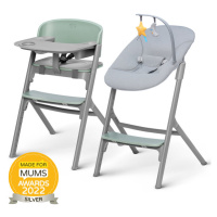 KINDERKRAFT Set jídelní židlička Livy Olive Green + lehátko Calmee