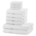ArtFlhf Sada ručníků MARINA | stříbrná 10 kusů Barva: Bílá