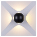 Optonica LED Wall Light kruhové 4 Diods Černá Body 4W Teplá bílá 7488