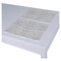Dekoria Prostírání 2 kusy podle látek, bílé listy na šedém pozadí , 30 x 40 cm, Sunny, 143-84