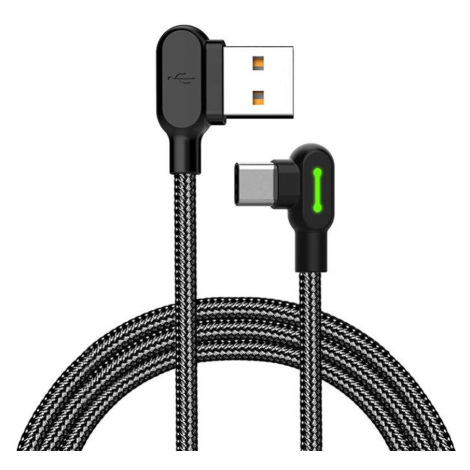 Mcdodo Kabel USB-C Mcdodo CA-5280 LED, 0,5 m (černý)