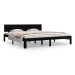Rám postele černý masivní dřevo 180 × 200 cm Super King, 810514