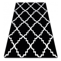 Dywany Lusczow Kusový koberec SKETCH LUKE černý / bílý trellis