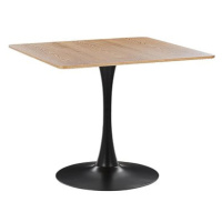 Jídelní stůl 90 x 90 cm světlé dřevo / černá BOCA, 312142