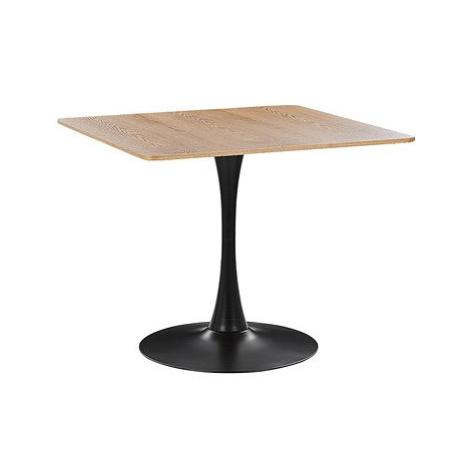 Jídelní stůl 90 x 90 cm světlé dřevo / černá BOCA, 312142 BELIANI
