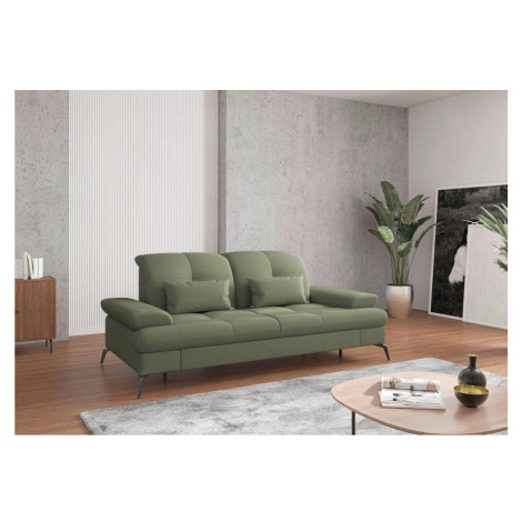 Sit & More TŘÍMÍSTNÁ POHOVKA, textil, olivově zelená